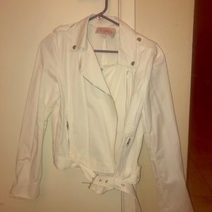 White zip up jacket